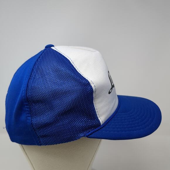 Longacres Snapback Trucker Hat Blue One Size Outdoor Rope Printed Hanes Headwear - Picture 5 of 9